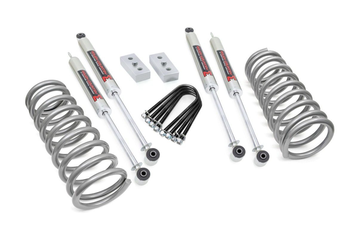 Dodge Ram 2500 Suspension Lift Kit - Rough Country - 3 Inch Lift Kit | M1 | V2 Monotube Shocks - '03-'10